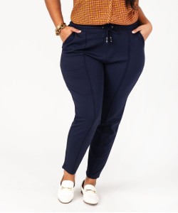 Pantalon femme grande taille avec couture sur l’avant